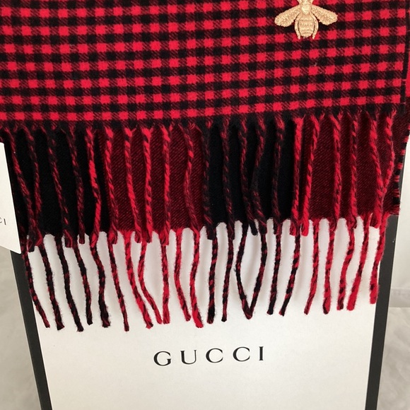 Gucci Reversible Cashmere and Wool Scarf - Picture 4 of 10